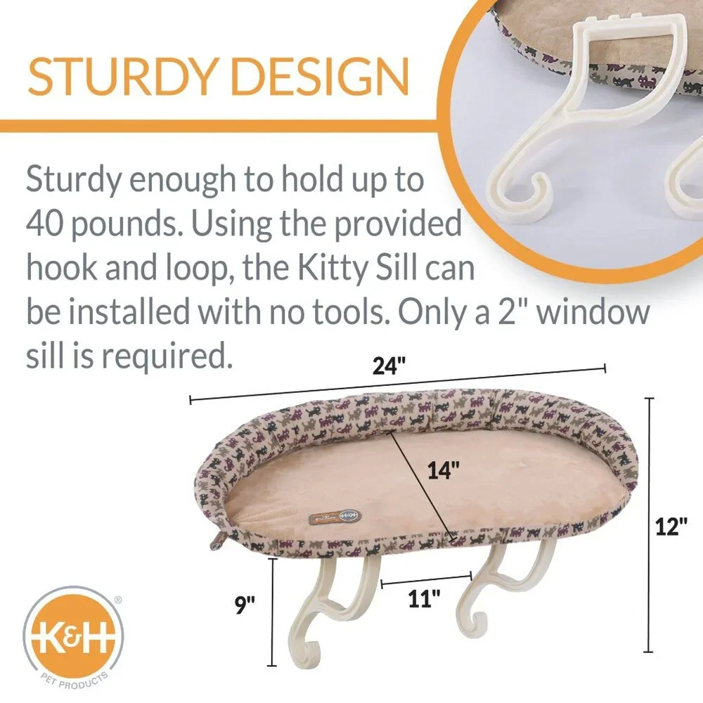 K&H Pet Products Kitty Sill Deluxe With Bolster 24
